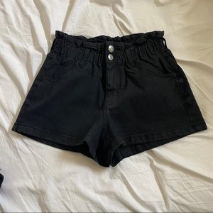Wild fable black paper bag waist shorts